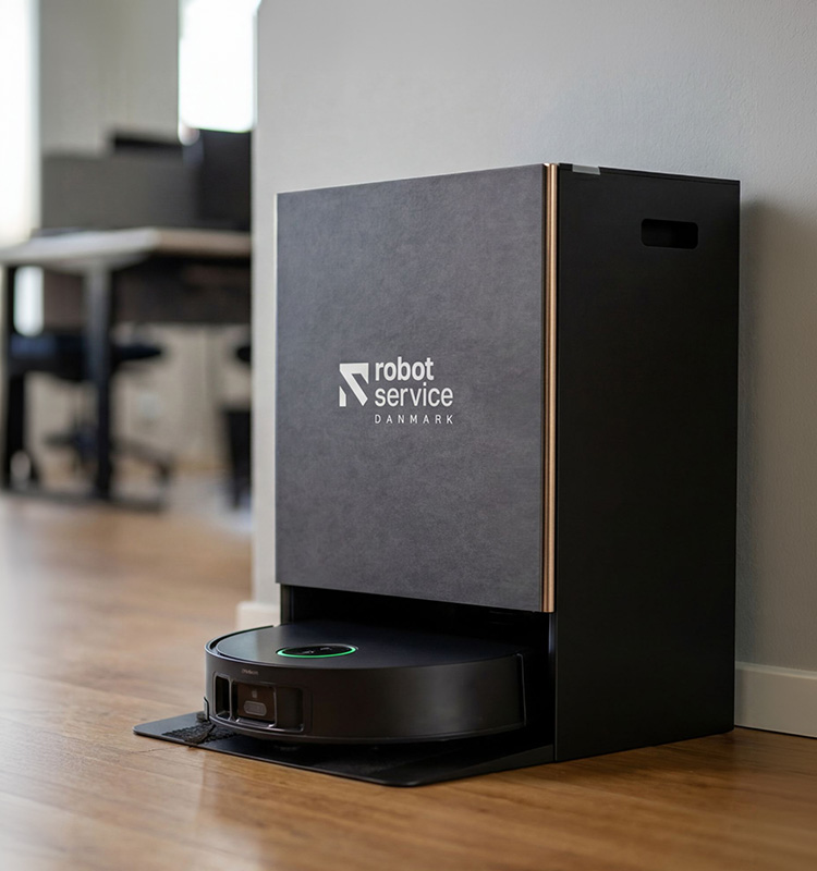 rengøringsrobot fra siden